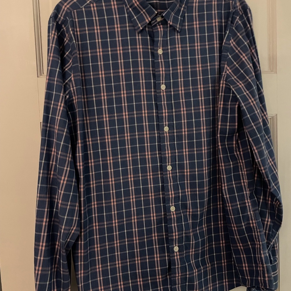 Men's Blue Plaid Shirt